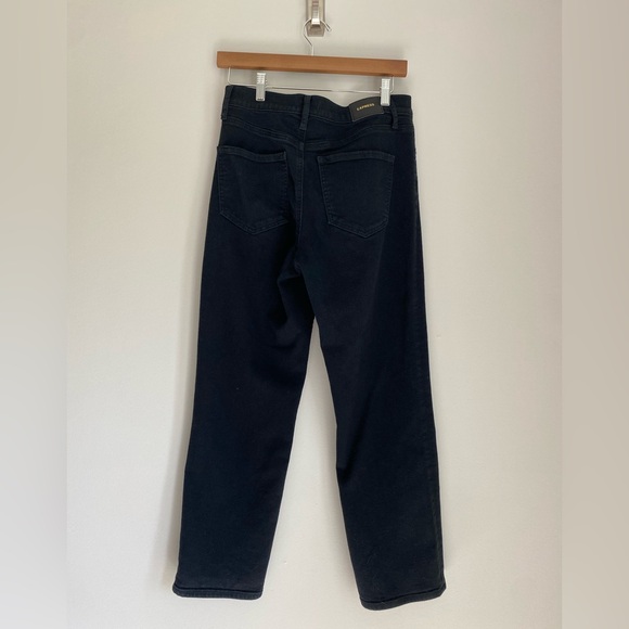 High-Rise Black Straight-Leg Jeans 6R - Picture 2 of 7